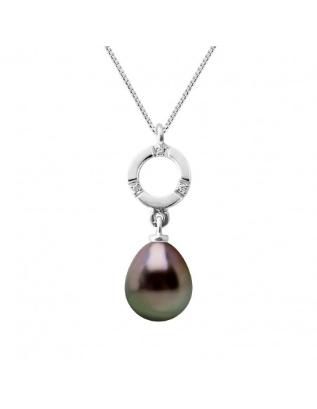 Collier Tessa Cercle Perle Tahiti & Diamant - Or