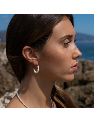 Perla Creoles - Argento