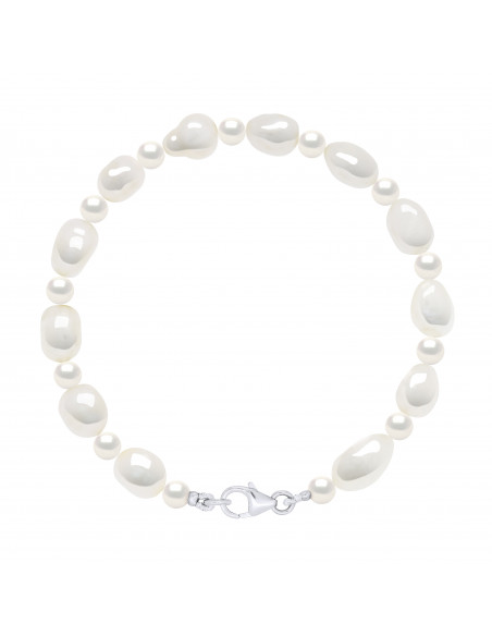 Alternate Pearl Bracelet - Silver