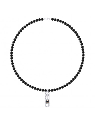Collier Totem Perle Tahiti - Argent