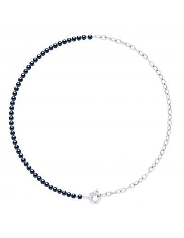 Collier Perles et Chaîne - Argent