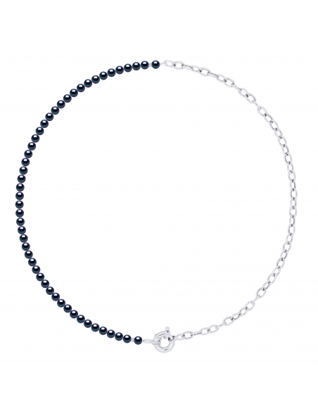 Collana perle e catena - Argento