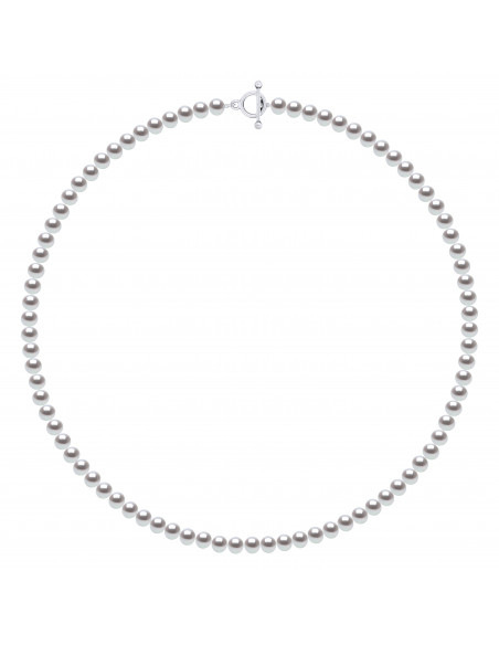 Collier T Perles - Argent