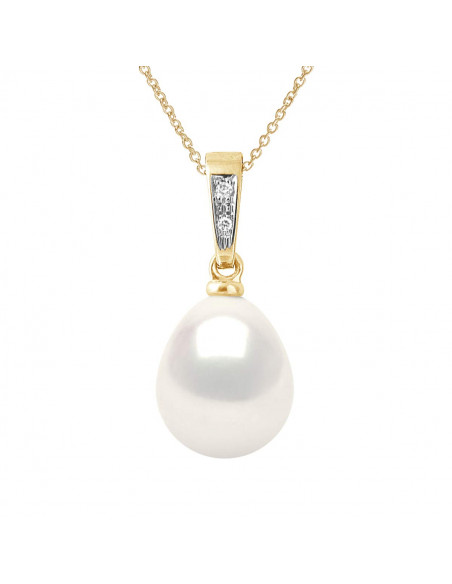 Colgante de Perla y Diamantes - Oro