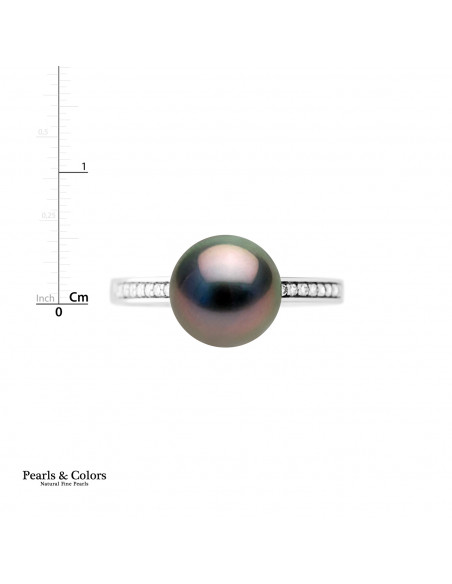 Anillo de perlas de Tahiti - Plata