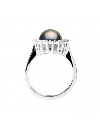Anillo de perlas de Tahiti - Plata