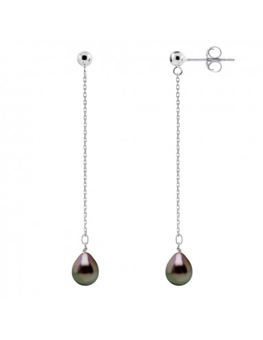 pendientes Tahiti Beads - Plata