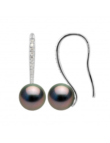 Tahitian Pearl Earrings - Silver