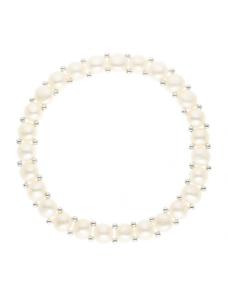 Bracelet Perles - Argent