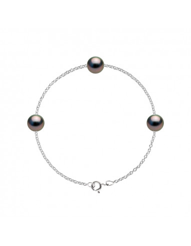 Bracelet Perles Tahiti - Argent