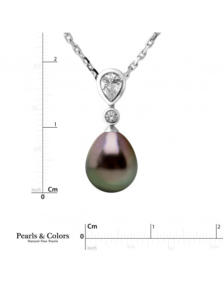 Collar de perlas de Tahiti - Plata