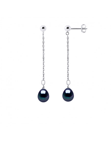 Boucles d'Oreilles Pendante Perles - Or