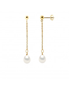 Pearl Drop Earrings - Gold