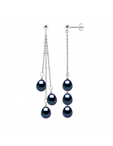 Boucles d'Oreilles Trio Perles - Or