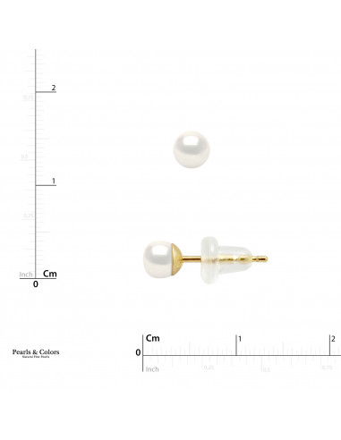 Boucles d'Oreilles Perles - Or