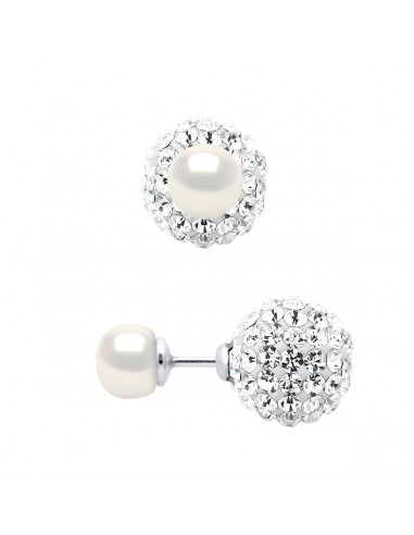 Boucles d'Oreilles Perles - Argent