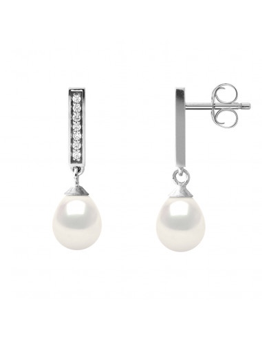 Boucles d'Oreilles Perles - Argent