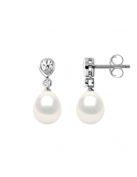 Boucles d'Oreilles Perles - Argent