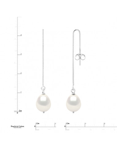 Boucles d'Oreilles Perles - Argent