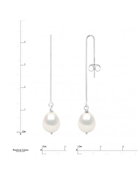 Boucles d'Oreilles Perles - argent