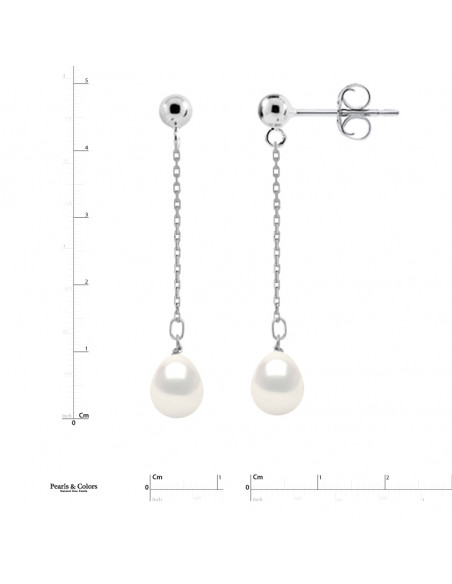 Boucles d'Oreilles Perles - Argent