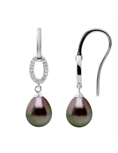 Tahitian Pearl Earrings - Silver