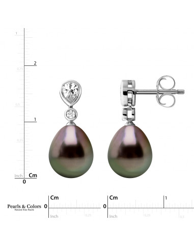 Boucles d'Oreilles Perles Tahiti