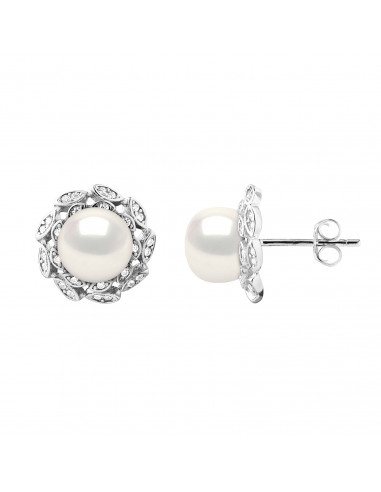 Boucles d'Oreilles Perles - Argent