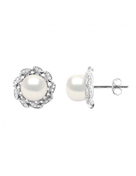 Boucles d'Oreilles Perles - Argent