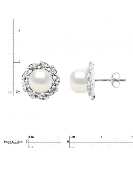 Boucles d'Oreilles Perles - Argent