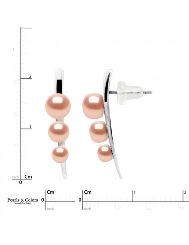 Pendientes Trio Perla - Plata