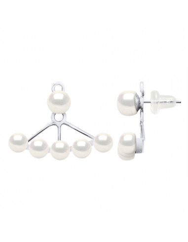 Boucle d'Oreilles Perles - Argent