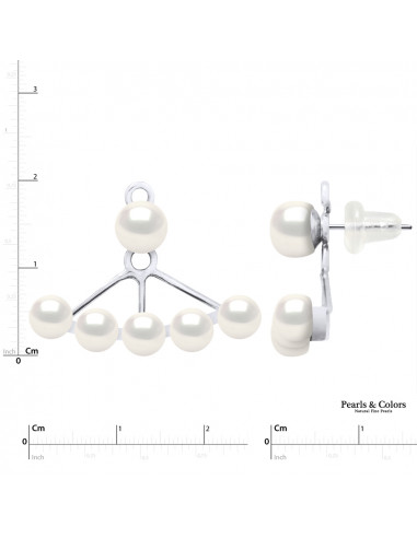 Boucle d'Oreilles Perles - Argent