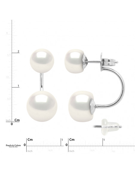 Boucles d'Oreilles Perles - Argent