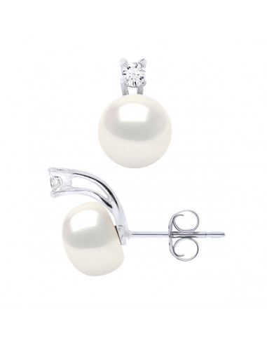 Boucles d'Oreilles Perles - Argent