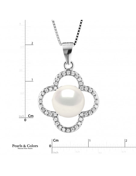 Collier Trèfle Perle - Argent