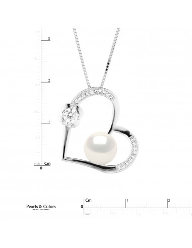 Collier Coeur Perle - Argent