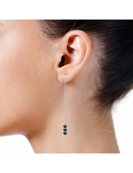 Pendientes Trio Pearl - Oro