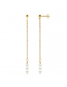 Pendientes Trio Pearl - Oro