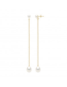 Pearl Drop Earrings - Gold