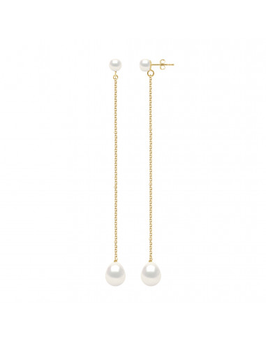 Pearl Drop Earrings - Gold