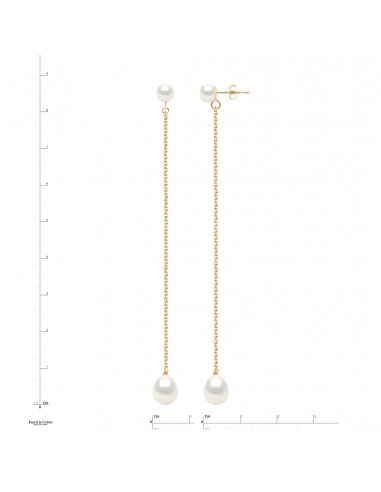 Pearl Drop Earrings - Gold