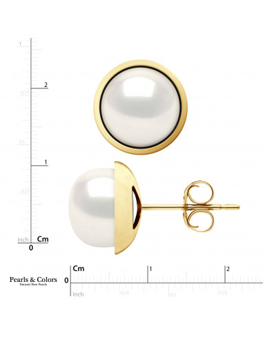 Boucles d'Oreilles Perles - Or