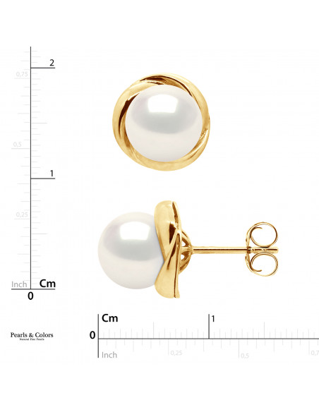 Pendientes de perlas - Oro