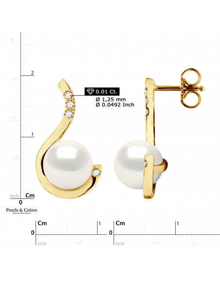 Boucles d'Oreilles Perles - Or