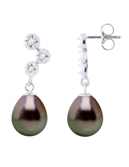 Tahitian Pearl Earrings - Gold