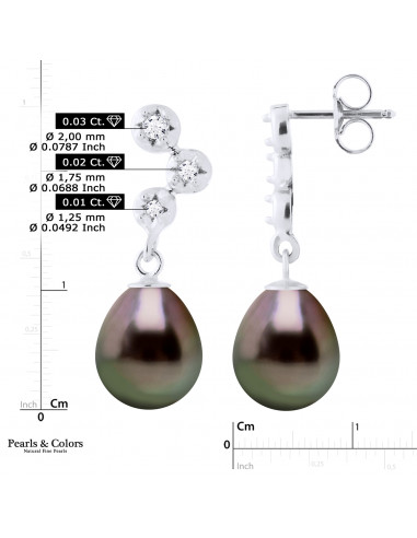 Boucles d'Oreilles Perles Tahiti - Or