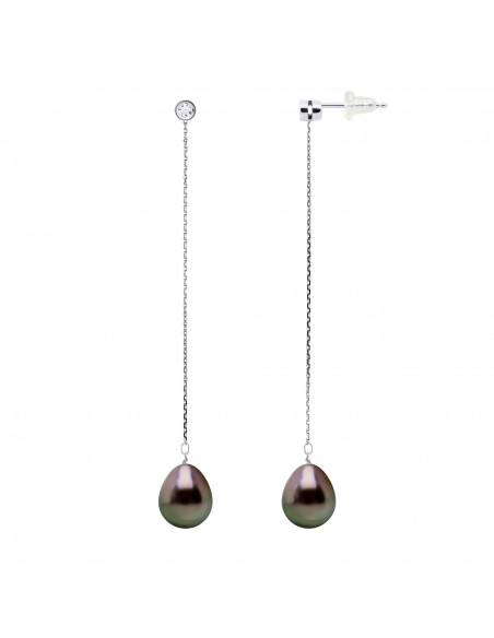 Boucles d'Oreilles Perles Tahiti - Or