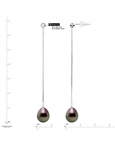 Pendientes Tahiti Perlas - Oro