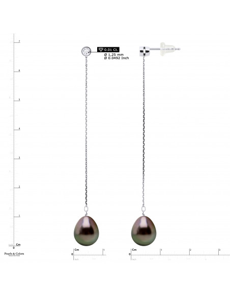 Boucles d'Oreilles Perles Tahiti - Or